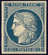 * Non émis. No 8a, Bleu Foncé, Jolie Pièce. - TB. - R - 1849-1850 Cérès