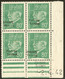 * No 7, Bloc De Quatre Cd 2.4.42, Dont Deux Ex Surcharge Renversée, Quasiment ** Sauf Un Ex Adhérences. - TB (tirage 300 - Guerre (timbres De)