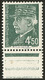 * No 13 (4,50f Pétain Typo, Mi. # 13), Bdf, Aminci Au Recto, TB D'aspect. - R (tirage 100, Cote Mi.: 4500€) - Guerre (timbres De)