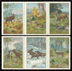 Set Of 6 German Poster Stamp Reklamemarke Vignette Erinnofili Publicité DEER, HIRSCH, CERVO, CERF, Set 2 - Very Rare ! - Erinnophilie