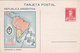 Entier Postal Stationery (Tarjeta Postal) Republica Argentina - Carte D'Argentine + Démographie à L'intérieur - Entiers Postaux