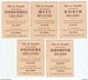 LOT DE 5 CARTES TITRE DE PROPRIÉTÉ - JEU DE SOCIÉTÉ - TOULOUSE - METZ - ROUEN - POITIERS - QUIMPER - Autres & Non Classés