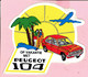 Sticker - Op Vakantie Met PEUGEOT 104 - Autocollants