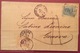 SEGNATASSE 40 C.GENOVA 17/2/1870 SU LETTERA DA FIRENZE  UNA DELLE PRIME DATE D'USO  NOTE A GENOVA - Storia Postale