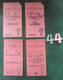 LOT N° 44 -  4  TICKETS SNCF Chemin De Fer GARE PARIS-MONTPARNASSE - ANGERS 2° Classe  - BE - Monde