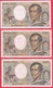 France 3 Billets 200 Francs "Montesquieu" -1986-XF/SUP+-----1987-VF/SUP--1989-F/TTB- (PETIT PRIX DE DEPART A SAISIR) - 200 F 1995-1999 ''Eiffel''