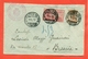 -STORIA POSTALE-ESPRESSO PER BRESCIA-N. 107 DENT. 13 1/4 + ESPRESSO N. 1 -ANNULLO POSTA MILITARE 13° CORPO ARMATA - Cirenaica