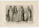 Ancient Greece Antiquity Sparta Troy Athens Fashion Costume Clothing Antique Engraving 1859 - Estampes & Gravures