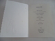 Menu Mariage 1982 - Menu