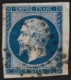 N°14Aa, Napoléon Empire Non-dentelé, 20 BLEU-FONCÉ, Type I, Oblitéré - SUPERBE - 1853-1860 Napoléon III