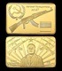 1 Lingot Plaqué OR ( GOLD Plated Bar ) - Fusil Ak-47 Kalachnikov URSS Russia CCCP - Autres & Non Classés