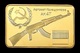 1 Lingot Plaqué OR ( GOLD Plated Bar ) - Fusil Ak-47 Kalachnikov URSS Russia CCCP - Autres & Non Classés