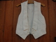 Gilet Ancien Homme Coloris Blanc A Restaurer Pour Folklore Cinema Reconstitution Etc... - 1900-1940