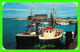 BATEAUX, SHIP - FISHING BOATS IN HARBOR, CAPE COD, MA - TRAVEL IN 1956 - E. D. WEST CO - - Pêche