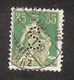 Perfin/perforé/lochung Switzerland No YT122 1908 Hélvetie Assise Avec épée  S "Schweiz" Allgemeine Versicherungs - Perforés