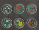 1997 - FLORA DEL CARIBE - COLORED COIN SET - RARE VERY FEW SETS ISSUED - Cuba