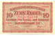 10 ROUBLES OCCUPATION ALLEMANDE 1916 - Lituanie