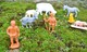 Rare Lot De Petites Figurines Animaux Et Personnages De La Ferme  Publicitaires La Roche Aux Fées - Toy Memorabilia