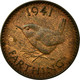 Monnaie, Grande-Bretagne, George VI, Farthing, 1941, TB+, Bronze, KM:843 - B. 1 Farthing