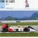 McLaren MP4/4  F1 Grand Prix (1988) - Voiture De Course - Ayrton Senna -  Fiche Technique/Carte De Collection - Grand Prix / F1