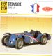 Delahaye Type 145 Le Mans  (1937) - Voiture De Course  -  Fiche Technique/Carte De Collection - Le Mans