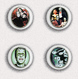 35 X The Munsters Movie Film Fan ART BADGE BUTTON PIN SET 2 (1inch/25mm Diameter) - Cinéma