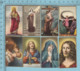 Lot De 8 Images Pieuses Religieuses Chromo Et Dorées - Lot De Huit Petites, Santini, Holy Card - Santini