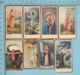 Lot De 8 Images Pieuses Religieuses Chromo Et Dorées - Lot De Huit Petites, Santini, Holy Card - Devotion Images