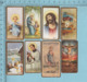 Lot De 8 Images Pieuses Religieuses Chromo Et Dorées - Lot De Huit Petites, Santini, Holy Card - Images Religieuses