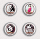 35 X The Munsters - Yvonne De Carlo Movie Film Fan ART BADGE BUTTON PIN SET 1 (1inch/25mm Diameter) - Filmmanie