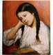 #12  Portrait Of ''Girl'' By V. Dimitrov ? - Fine Art Postcard - Peintures & Tableaux