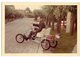 Jeune Homme  Young Man Couleur Voiture Velo Tourisme Tricycle 60s Scan Dos Belgique Tampon - Personnes Anonymes