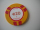 Casino Chip Fiche € 20 Casino De Lamalou Les Bains - Casino