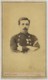 CDV Militaire Circa 1870 Rideau à Cherbourg . Hugo Sous-officier Au 4e RIM . Dédicace à Léon Noël . - Anciennes (Av. 1900)