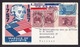 USA: Airmail Cover To Netherlands, 1957, 4 Stamps, Lafayette, Flags, Air Force, Airplane, Label (discolouring At Back) - Brieven En Documenten