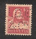 Perfin/perforé/lochung Switzerland No YT138 1914 William Tell   I.D.E.  & C°  I.D. Eisenstein & Co AG  Sankt Gallen - Gezähnt (perforiert)