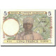 Billet, French West Africa, 5 Francs, 1937, 1937-08-12, KM:21, SPL+ - États D'Afrique De L'Ouest
