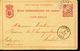 H BELGIAN CONGO  PS 1889 ISSUE STIBBE 5  FROM BANANA 08.05.1889 TO AUBEL - Entiers Postaux