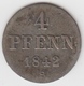 @Y@    Duitsland   4  Pfennig  1842 S   (D19) - Monedas En Oro