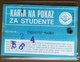 BOSNIA AND HERZEGOVINA Yugoslavia Male Annual Public Transport Ticket For University Student - Europe