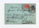 Sur Enveloppe 2 Timbres Empire Russe Armoirie CAD Mockba 1908. CAD Paris Distribution. (1033x) - Machines à Affranchir (EMA)