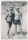 REPRINT - Two Handsome Naked Trunks Muscular  Men On Beach Gay Int, Deux Torso  Hommes Sur Plage - Photo Repro - Autres & Non Classés