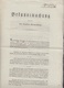 Bayern Bekanntmachung Landes-Vermessung 1832 - Historische Dokumente