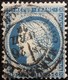 FRANCE Y&T N°60C Cérès 25c Bleu. Oblitéré Marseille - 1871-1875 Cérès