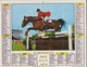 CALENDRIER ALMANACH DES PTT 1972 RUGBY FRANCE GALLES EQUITATION JUMPING - Grand Format : 1971-80