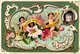 0475-  Liebig 6 Cards--C1896-Flowers & Cherubs-Engeltjes-Anges-Orchidee-Rose-Clematis-Camelia-Azalea-Anemoon- - Liebig