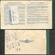 USSR Russia AEROFLOT Airline 1967 Air Passenger Ticket Billet D'avion ALITALIA Tag Rome AIRPORT TAX Fee Revenue Fiscal - Europe