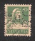 Perfin/perforé/lochung Switzerland No YT161 1921-1942 William Tell  B.C.  F.  Banque Cantonale Fribourgeoise - Gezähnt (perforiert)