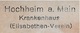 CPA AK Allemagne Hesse HOCHHEIM A. Main - Krankenhaus (Elisabethen-Verein) - Hochheim A. Main