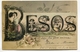 Postcards Art Flower Couples Kissing Besos 1906 Sello Madrès Rosario Y Cordoba - Couples